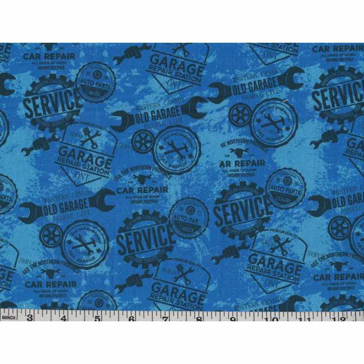 Quilt Cotton 3301-78* Garage Repair Station