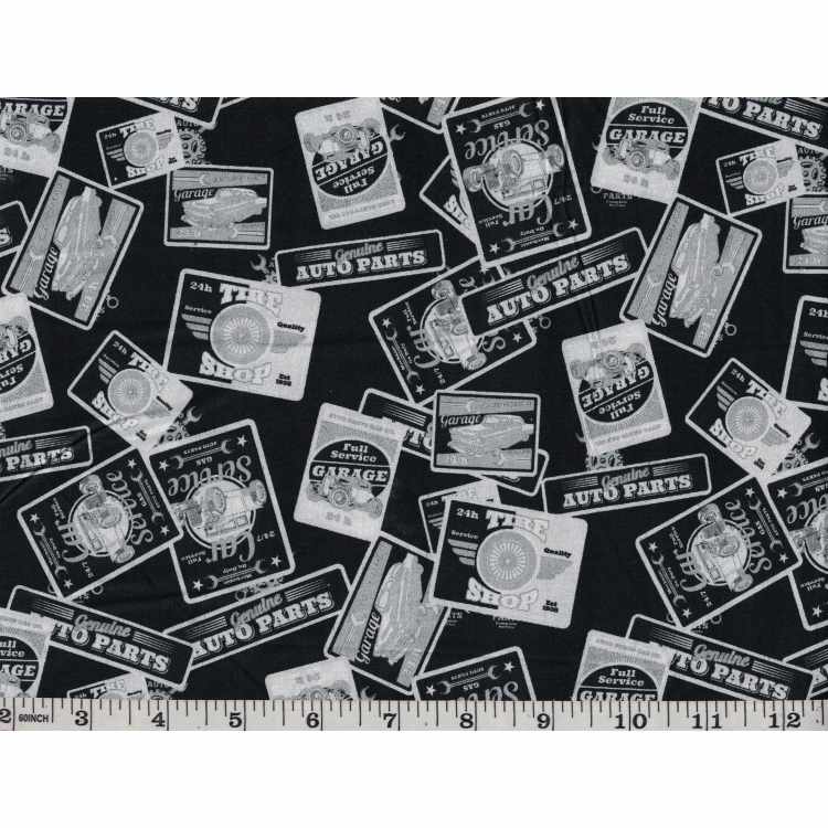 Quilt Cotton 3301-80* Full Service Garage