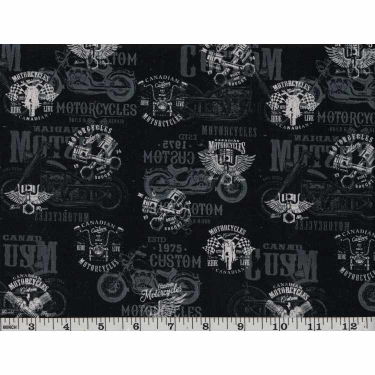Quilt Cotton 3301-113*Motorcycles