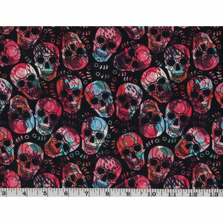 Quilt Cotton 3301-161* Skull
