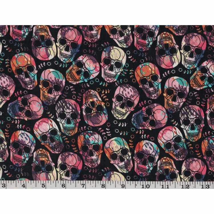 Quilt Cotton 3301-162* Skull