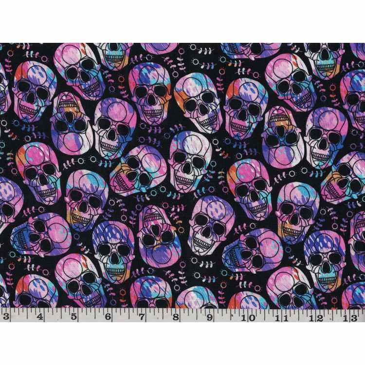 Quilt Cotton 3301-163* Skull