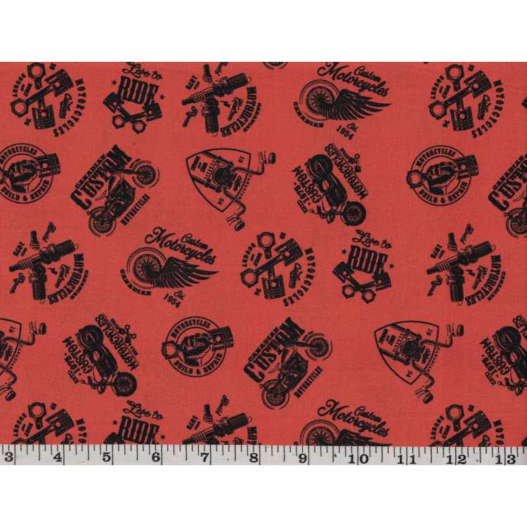 Quilt Cotton 3301-174* Motorcycles