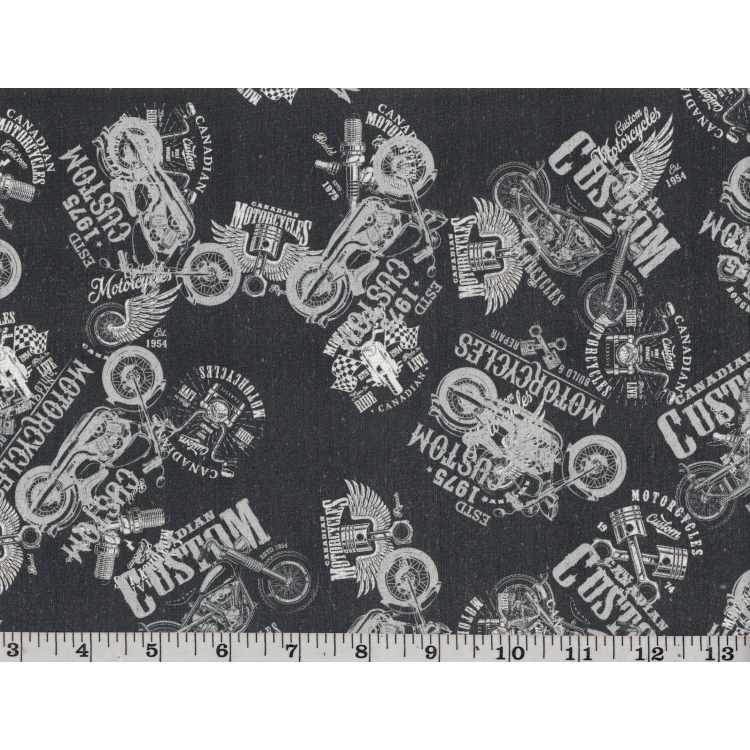 Coton Quilt 3301-175* Motocyclettes