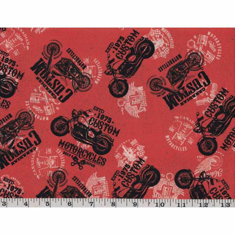 Coton Quilt 3301-176* Motocyclettes
