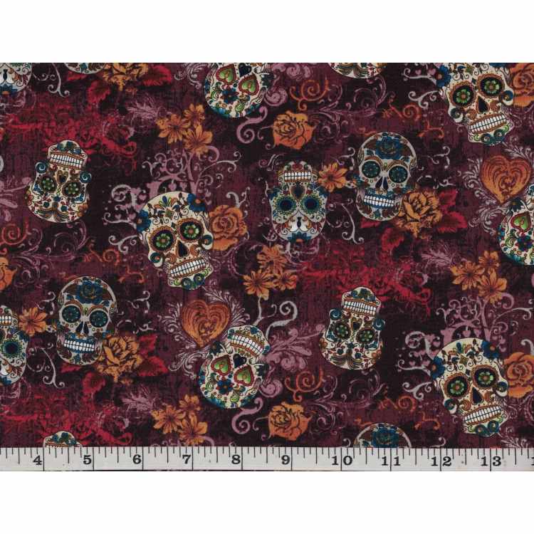 Coton Quilt 9001-31*Tête de mort