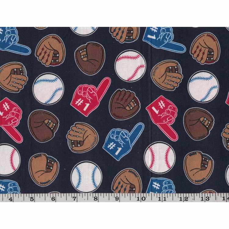 Quilt Cotton 3301-259* Baseball