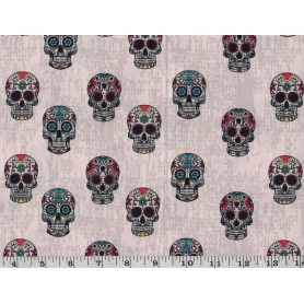 Quilt Cotton 3301-267* Skull