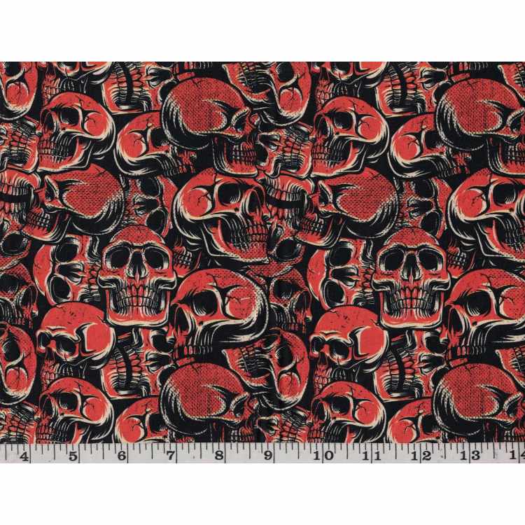 Quilt Cotton 3301-272* Skull