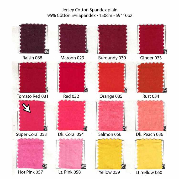 Jersey de Coton Spandex Uni (10oz) 7208