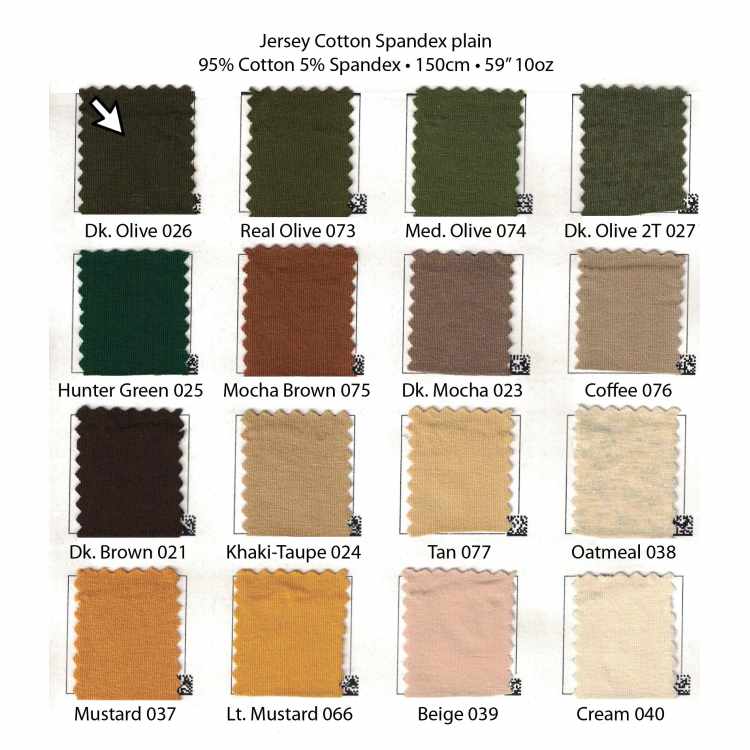 Jersey de Coton Spandex Uni (10oz) 7208