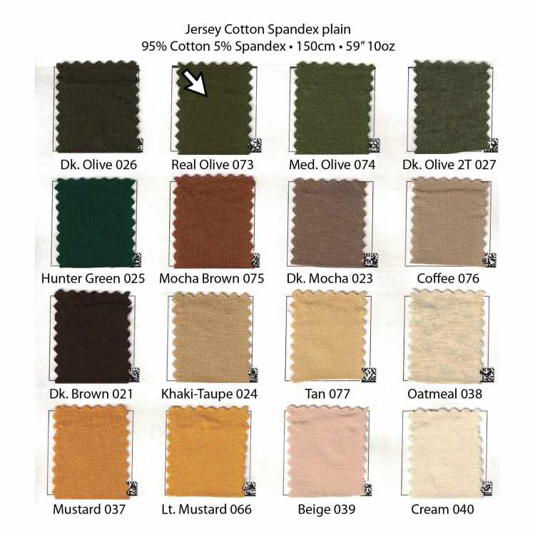Jersey de Coton Spandex Uni (10oz) 7208