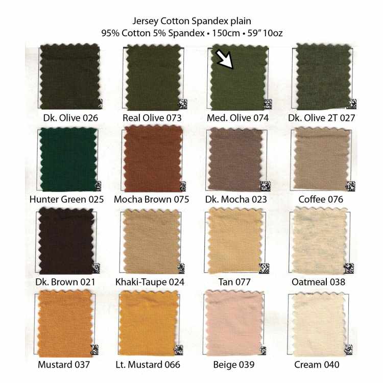 Jersey Cotton Spandex Plain 10oz 7208