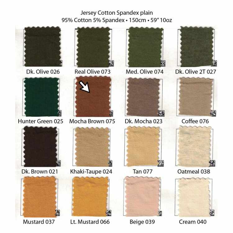 Jersey de Coton Spandex Uni (10oz) 7208