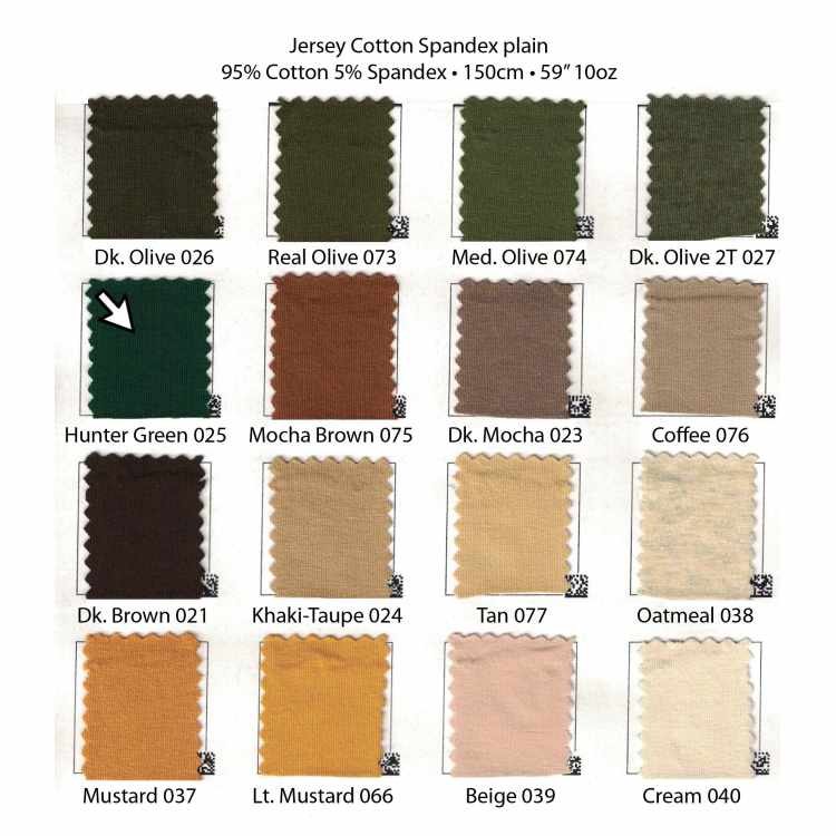 Jersey de Coton Spandex Uni (10oz) 7208