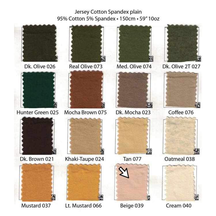 Jersey de Coton Spandex Uni (10oz) 7208