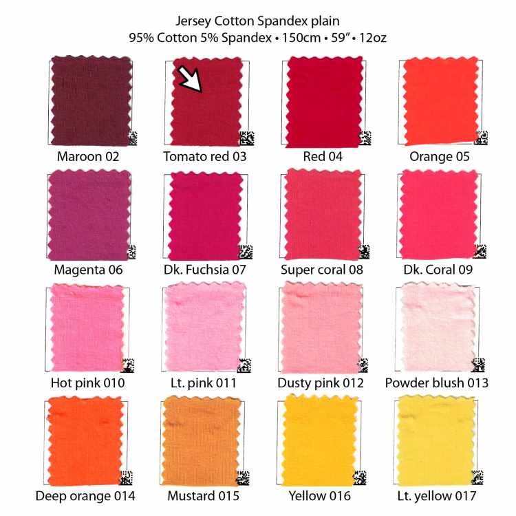 Jersey de Coton Spandex uni 12oz 7215