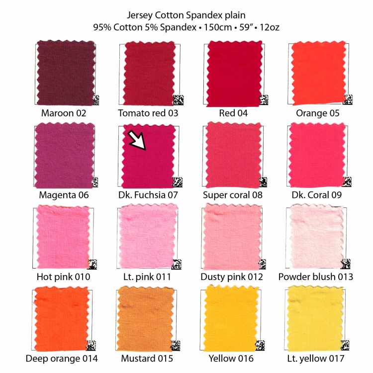Jersey de Coton Spandex uni 12oz 7215
