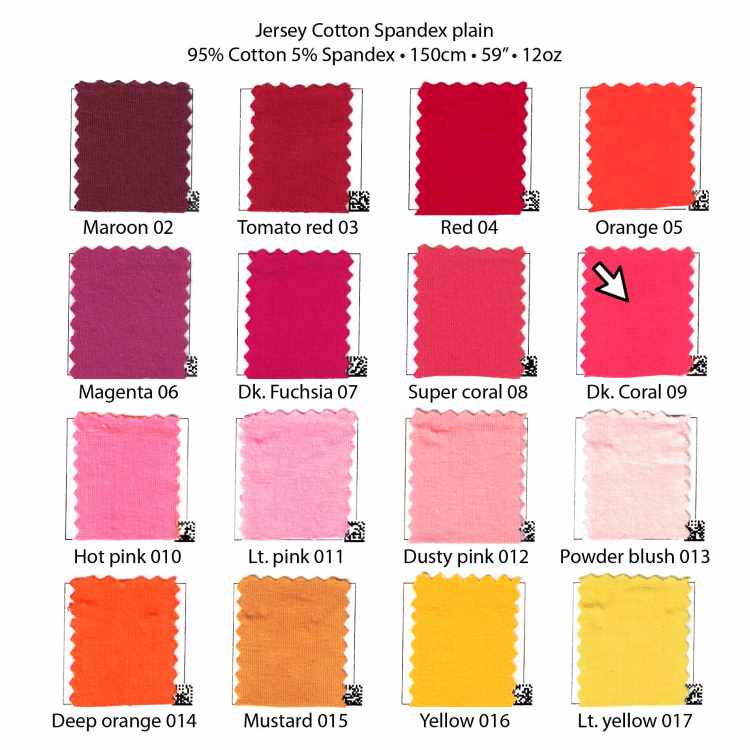 Jersey de Coton Spandex uni 12oz 7215