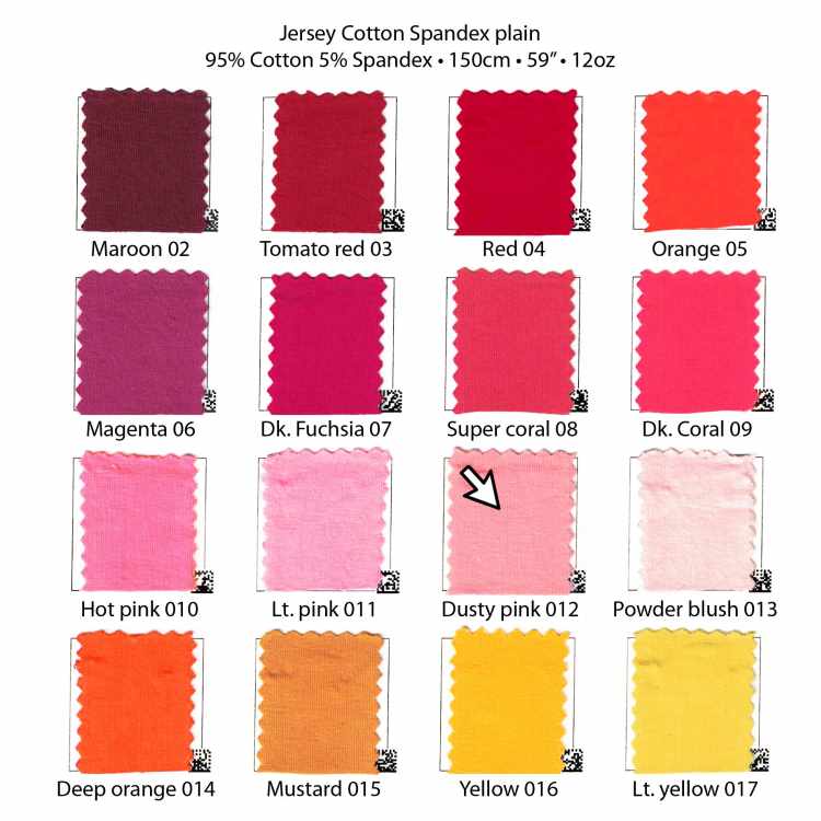 Jersey de Coton Spandex uni 12oz 7215