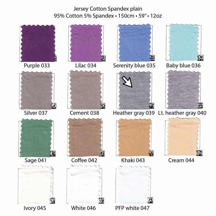 Jersey de Coton Spandex uni 12oz 7215