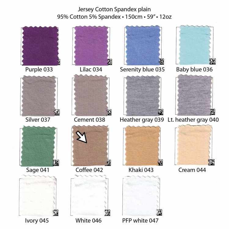 Jersey Cotton Spandex plain 12oz 7215
