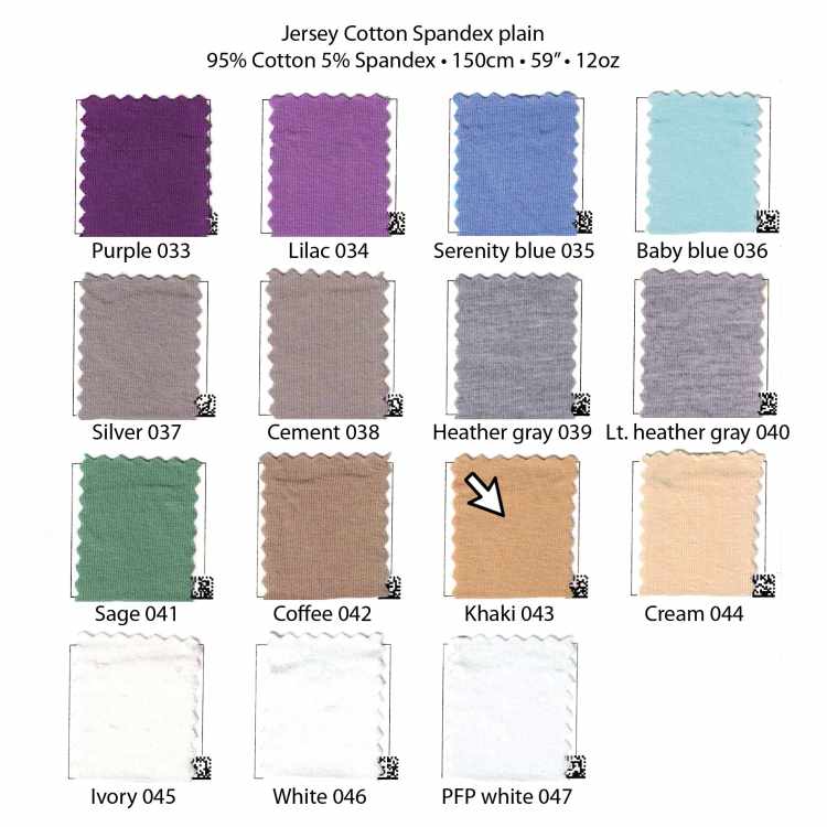 Jersey de Coton Spandex uni 12oz 7215