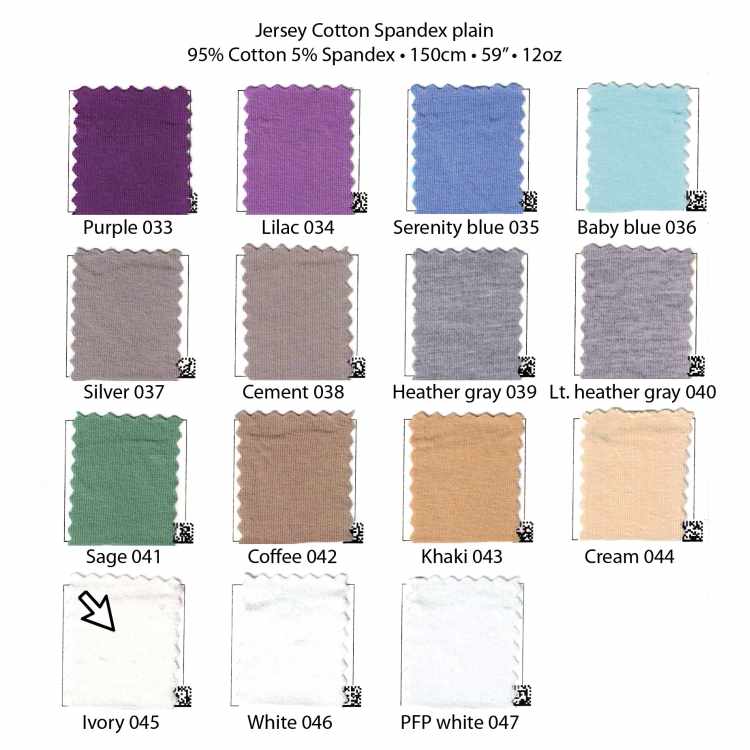 Jersey de Coton Spandex uni 12oz 7215