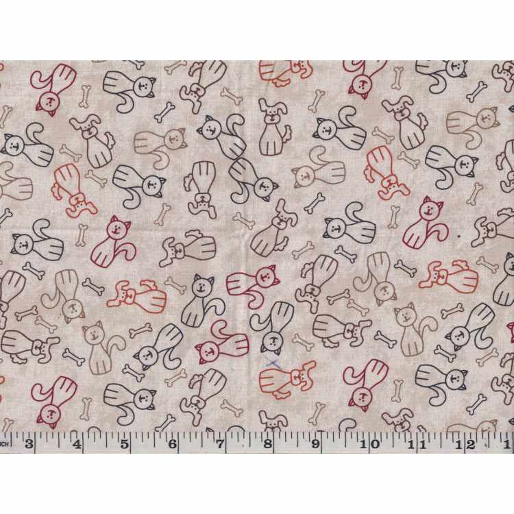 Coton Quilt 3301-315 Chiens