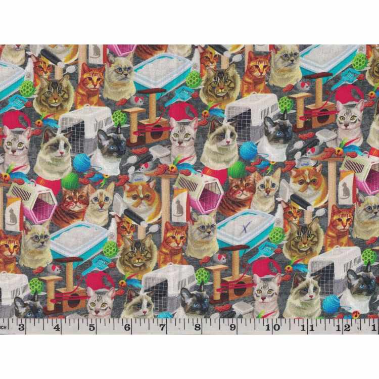 Quilt Cotton 3301-328 Cats