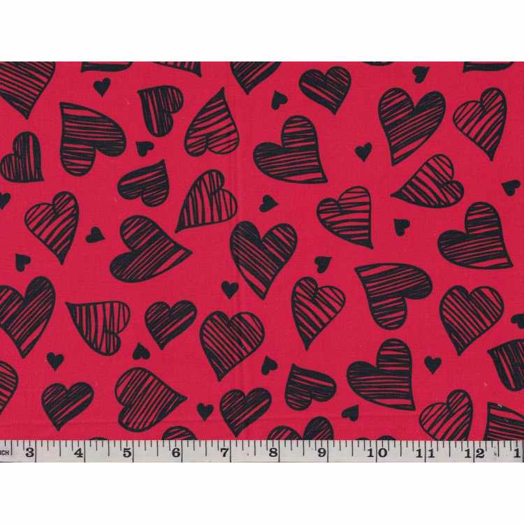 Quilt Cotton 3301-331 Hearts