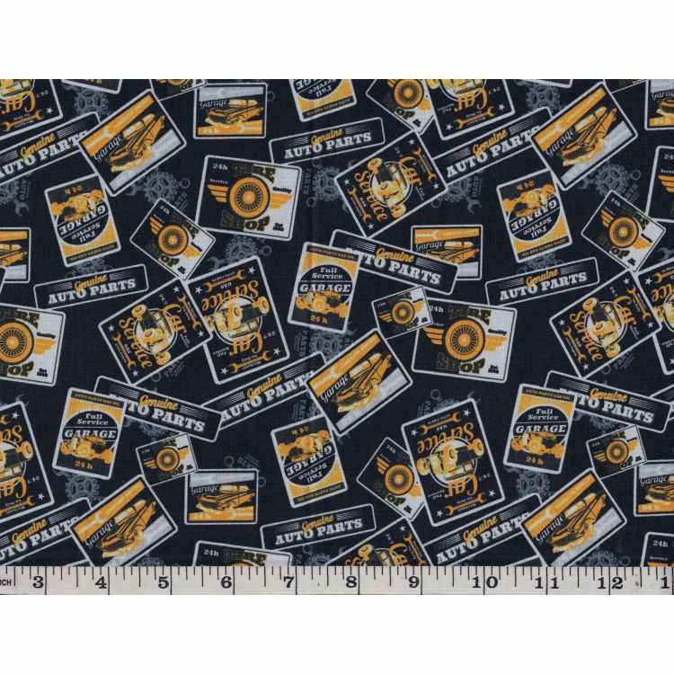 Quilt Cotton 3301-340 Full Service Garage