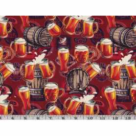 Quilt Cotton 3301-412 Beer Bug Barrel
