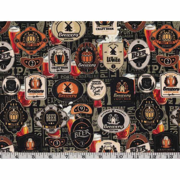 Coton Quilt 3301-413 Plaques Vintages bières
