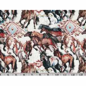 Quilt Cotton 3301-427 Horses