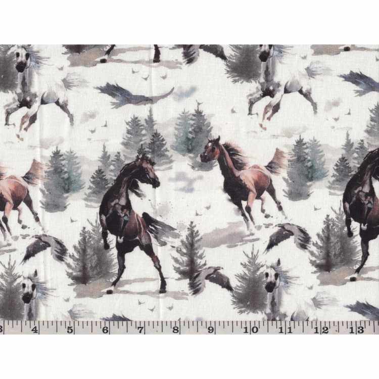 Quilt Cotton 3301-428 Horses