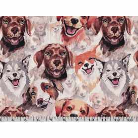 Coton Quilt 3301-432 Dogs