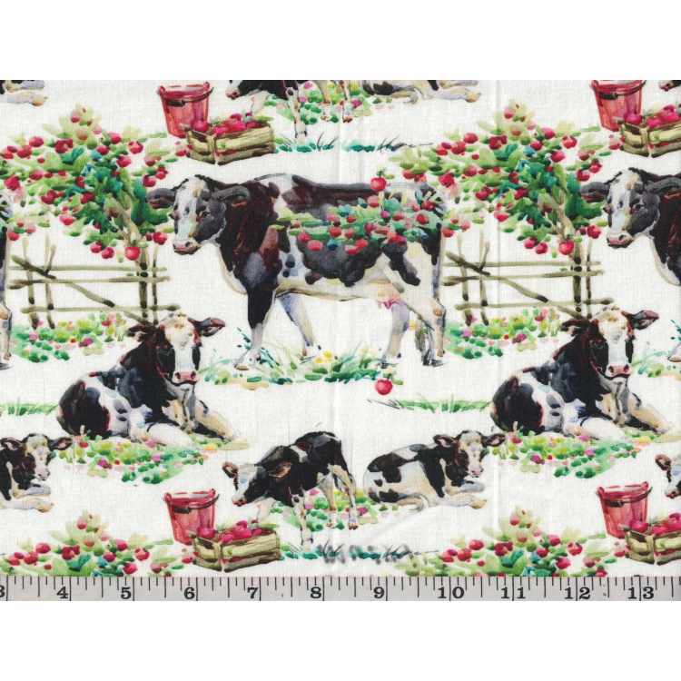 Quilt Cotton 3301-443 Cows