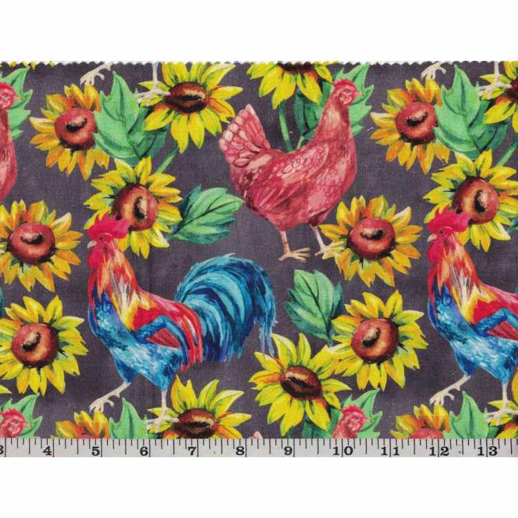 Coton Quilt 3301-447 Poules/Coqs