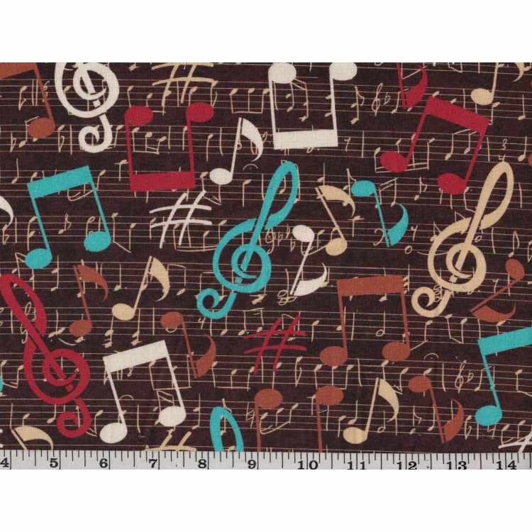 Quilt Cotton 3301-477 Music Note