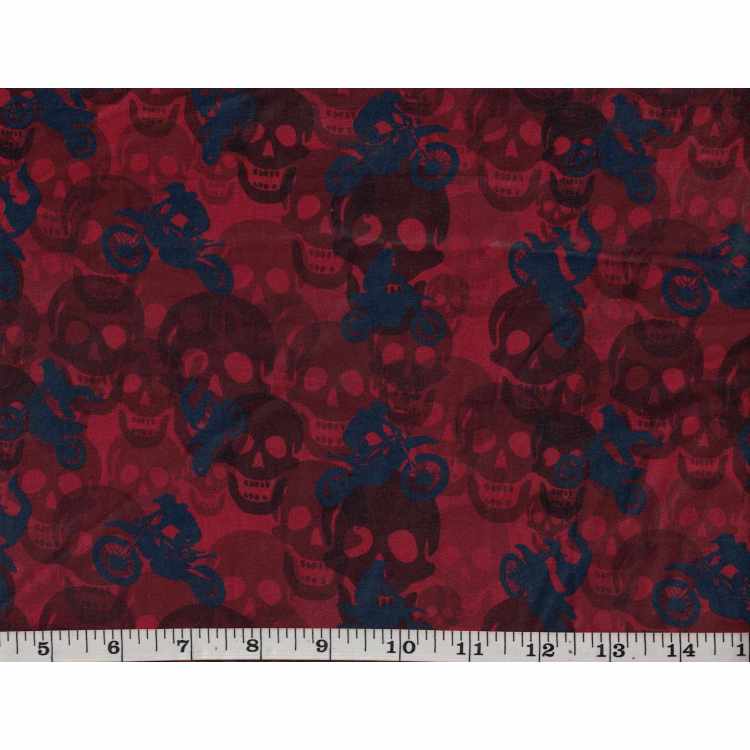 Coton Quilt 3301-577* Moto Tête de mort