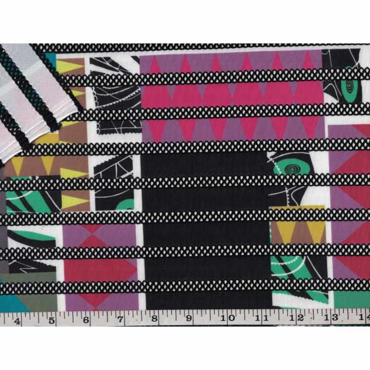 Stripe Printed Knit Mesh 2880-2