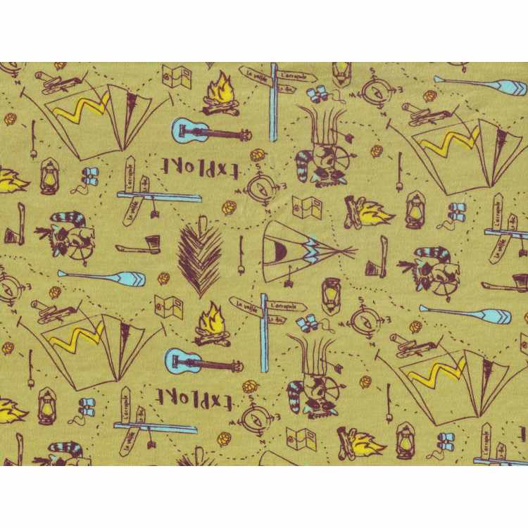 Printed Organic Cotton  Interlock 99149-1