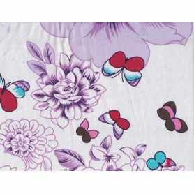 Poly Coton 5037-1 Fleurs-Papillons