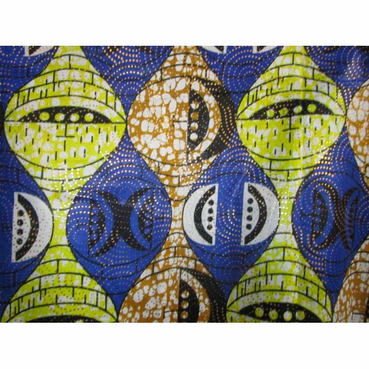 Coton Quilt 5010-72 Africain Ciré Métallique