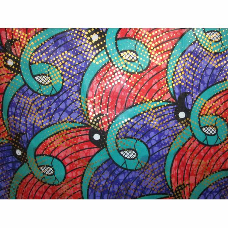 Quilt Cotton 5010-78 African Wax Metallic
