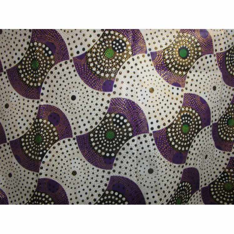Coton Quilt 5010-79 Africain Ciré Métallique