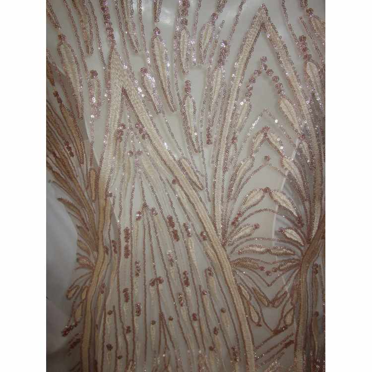 Tulle Brodé avec Paillette 2109-03