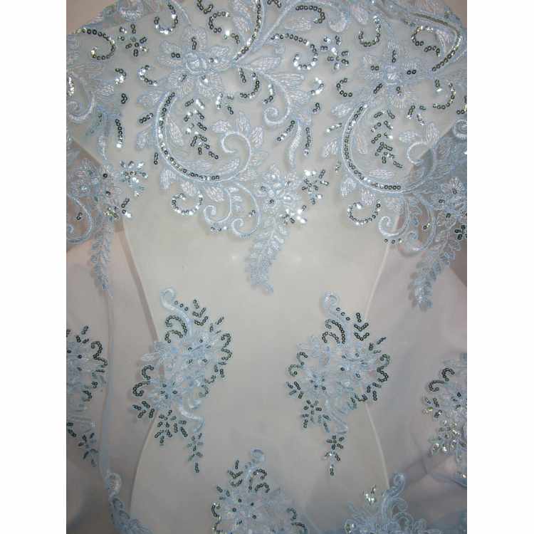Tulle Brodé avec Cordon & Paillette 2111-02