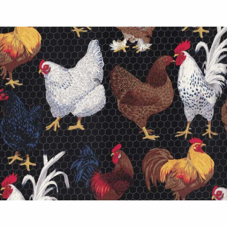 Quilt Cotton 9204-21 Chicken & Rooster